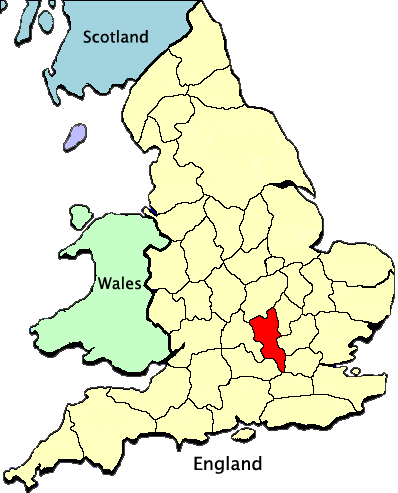 Location of Buckinghamshire, England