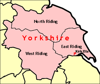 Location of Kirk Ella, Yorkshire