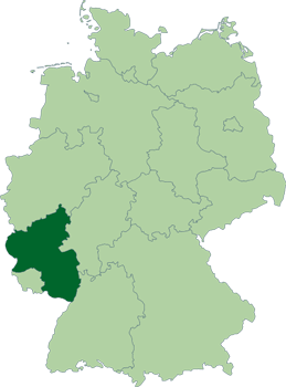 Location of Rhineland, Palatinate