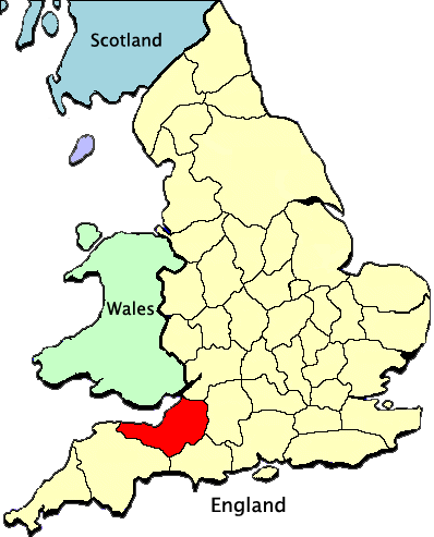 Location of Somerset, England