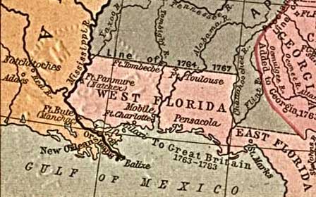 1767 Map of West Florida